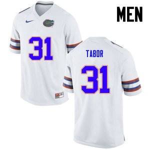 Men's Florida Gators #31 Teez Tabor NCAA Nike White Authentic Stitched College Football Jersey ETP8462GC